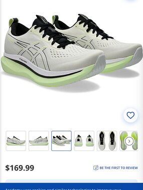 ASICS Lightweight Running Shoes in Pale Green & Black